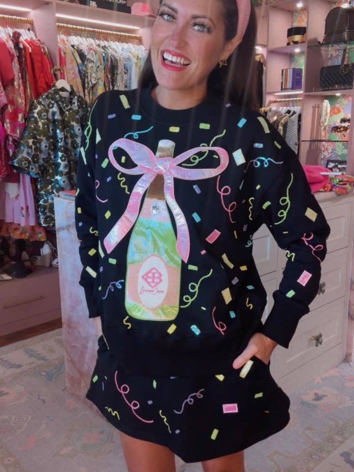 Brianna Cannon - Wholesale Graphic Sweatshirt - Women's - BC Champagne Celebration Sweatshirt