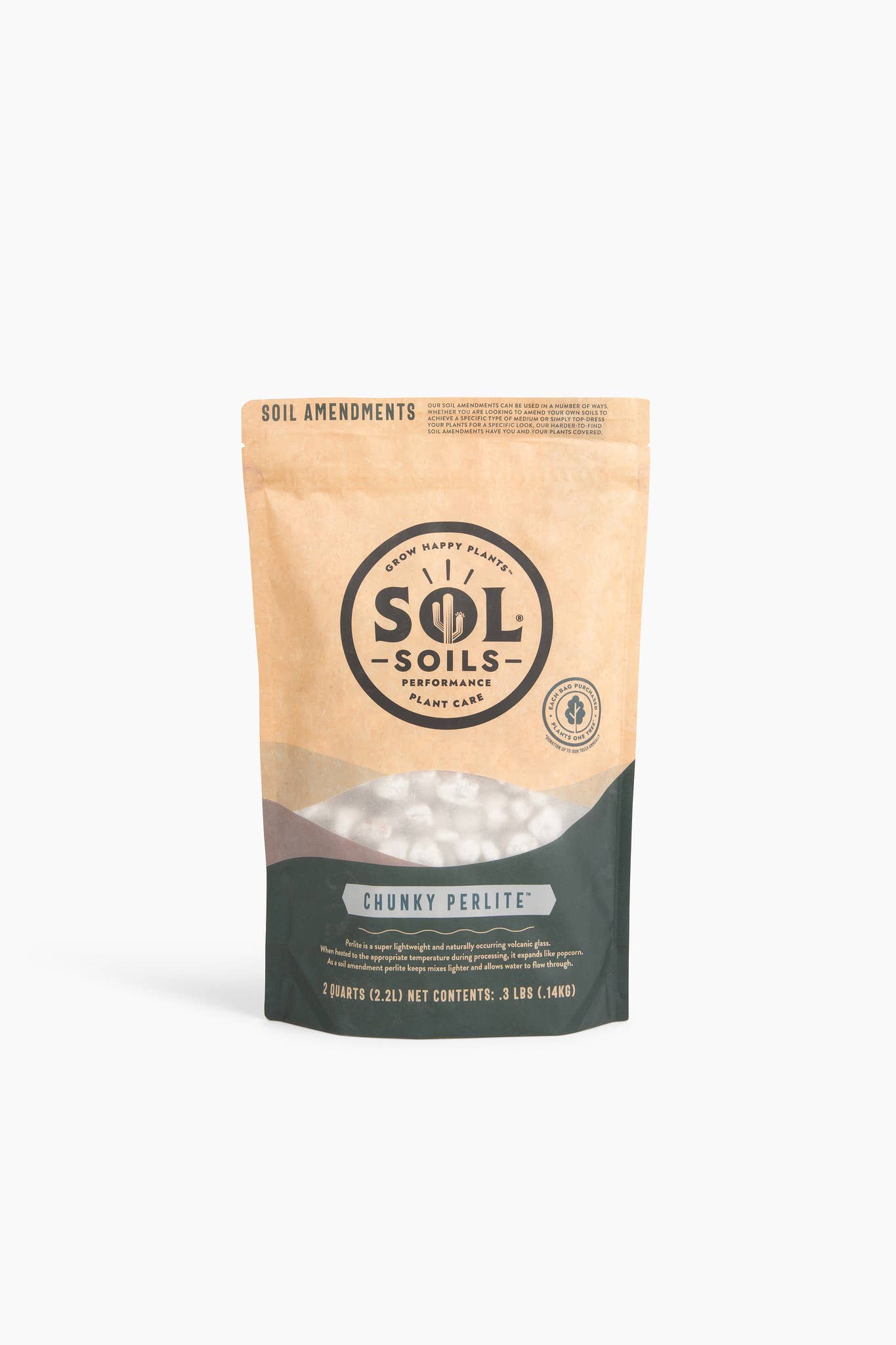 Sol Soils - Wholesale Planting/Potting Soil - Amendments (2Qt) Chunky Perlite
