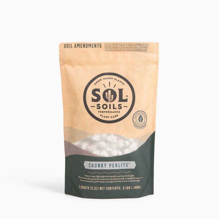 Sol Soils - Wholesale Planting/Potting Soil - Amendments (2Qt) Chunky Perlite
