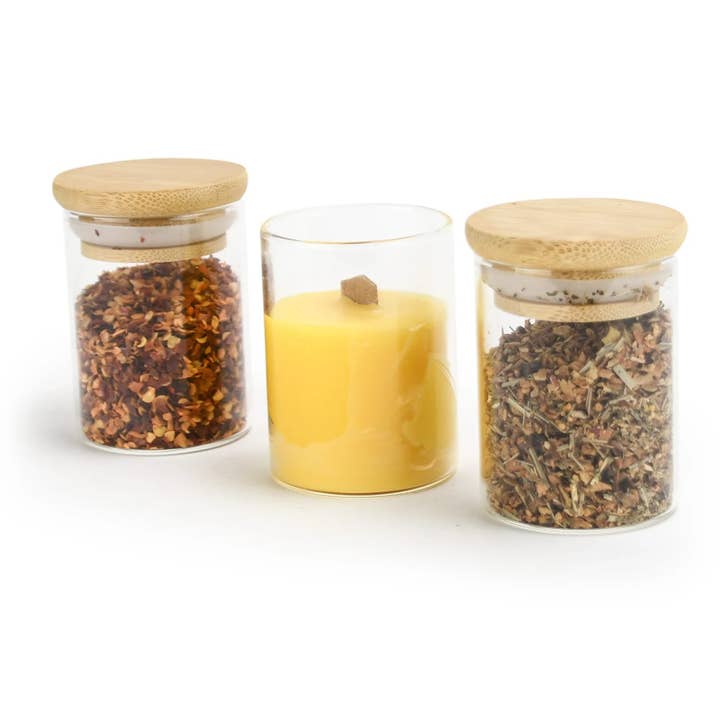 Human Objects® - Wholesale Jar - 2oz Glass Jar w/ Bamboo Lid – Eco-Friendly Jar – 200 Qty