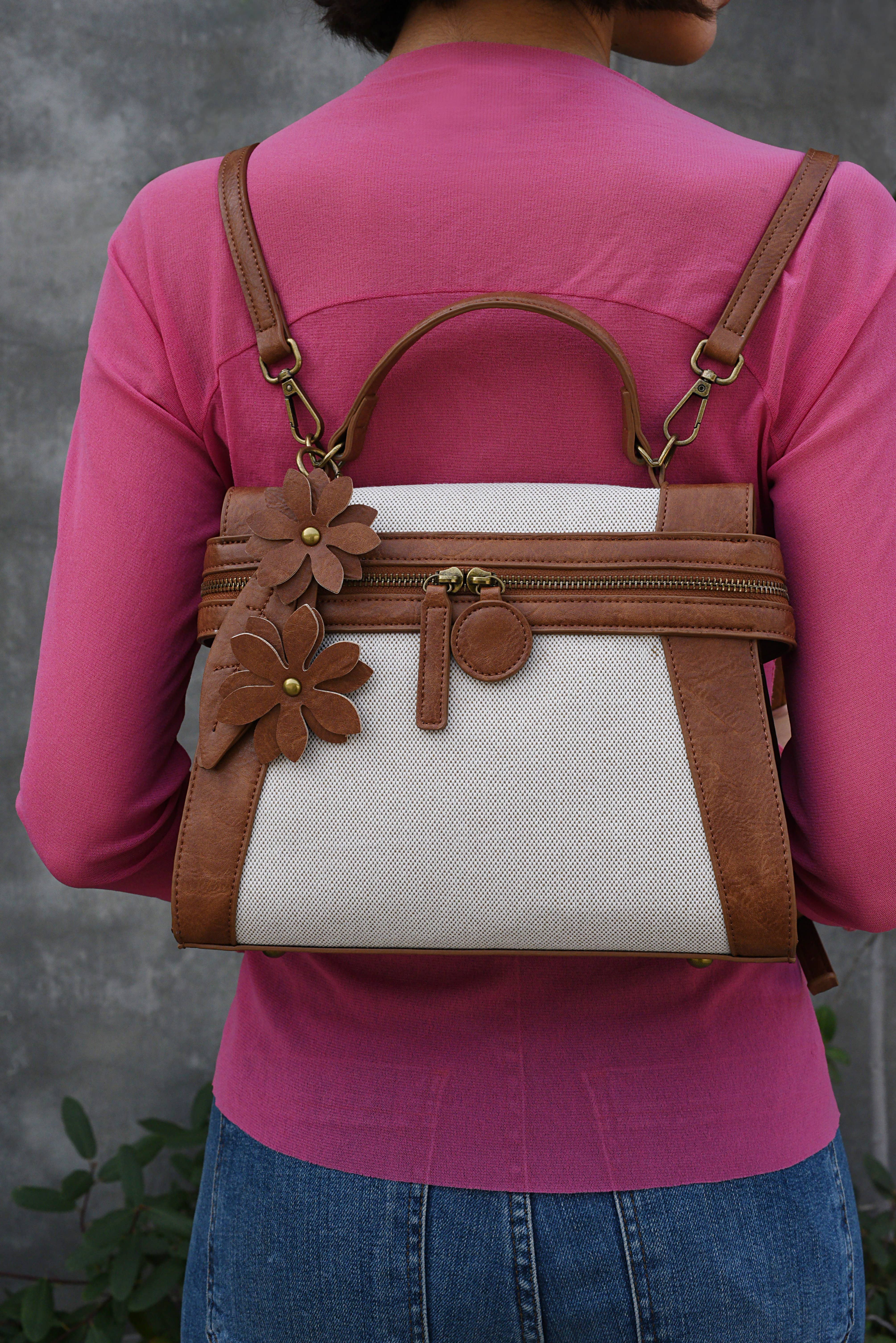 Liz Soto Handbags - Wholesale Crossbody Bag - Women's - Emma 3327 Linen crossbody or backpack6