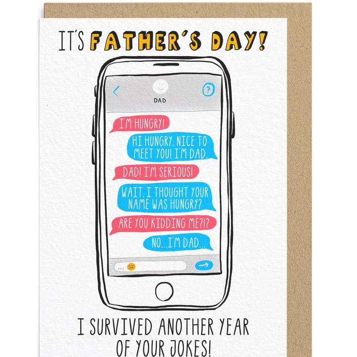 Roligt fars dag-kort för pappa - Skämt för wholesale av Sketchy Print Co