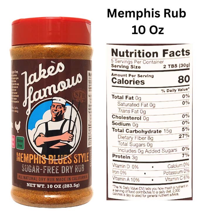 Jake's Famous Foods, LLC - Wholesale Rub - Jake’s Famous Memphis Rub, 10 Oz Sugar Free, Gluten Free3