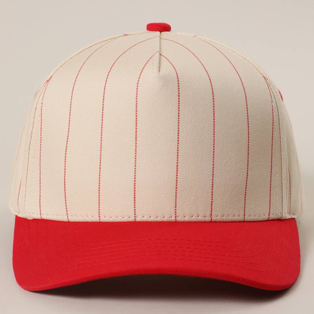 Fashion City - Wholesale Trucker Hat - Unisex - Two-Tone Pinstripe Canvas Trucker Hat13