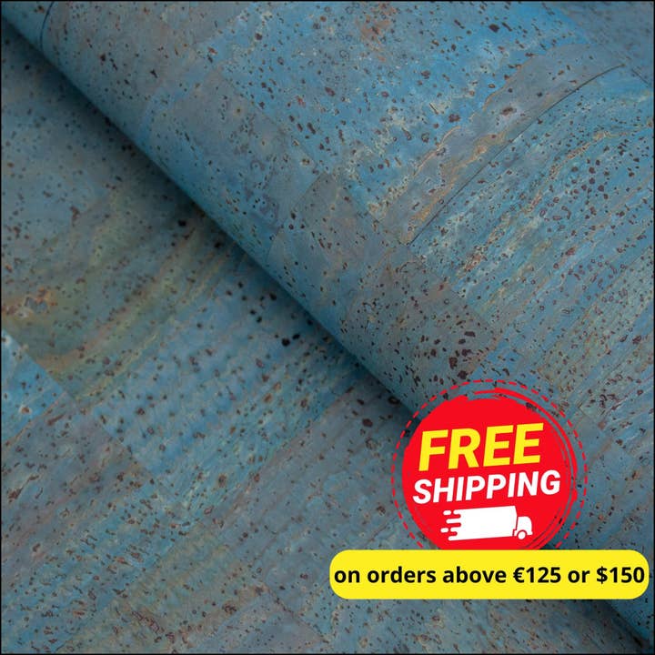 Premium Solider Türkis Korkstoff COF-125 für den Großhandel von Meninas Bonitas Cork