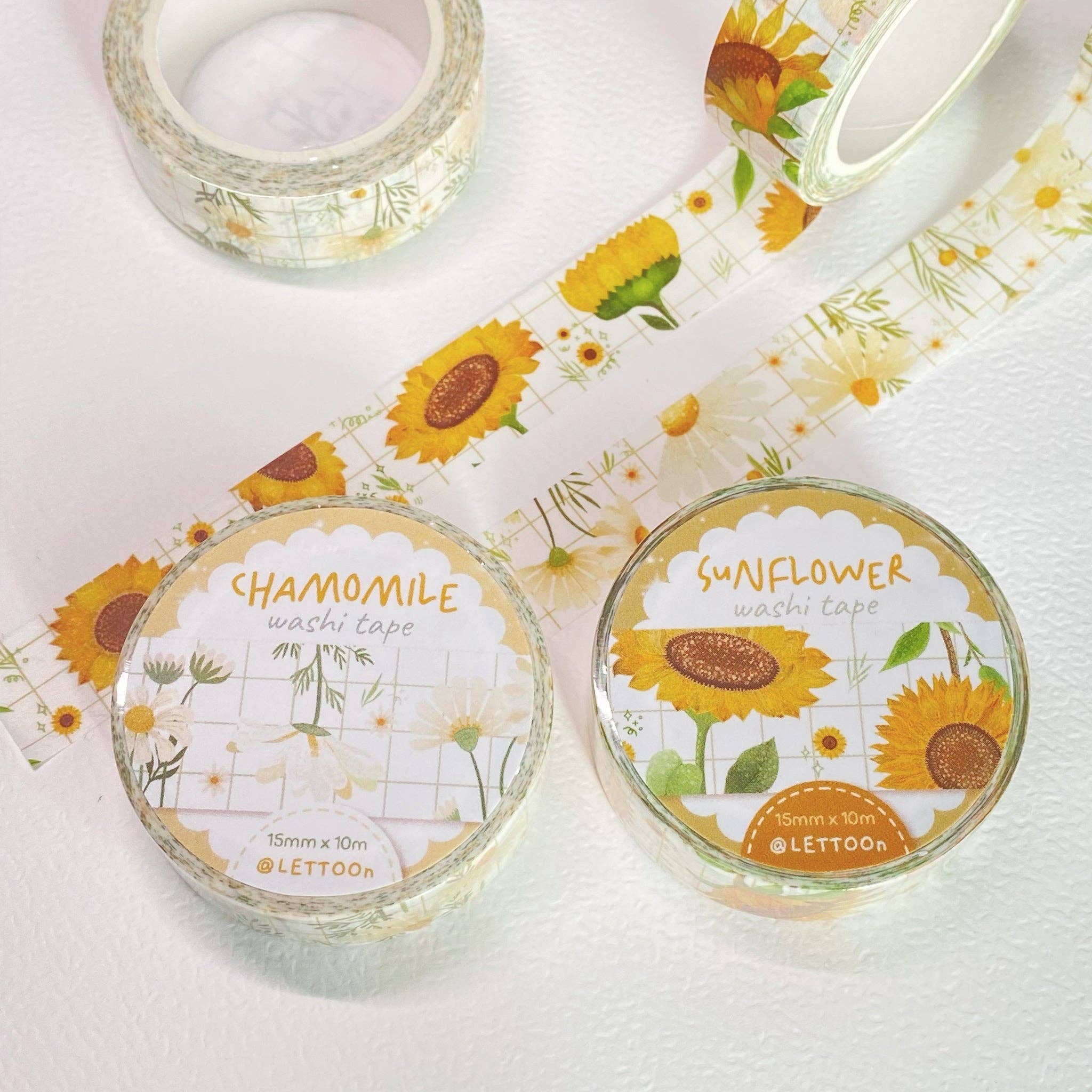 Lettoon - Wholesale Washi Tape - Washi Tape - Chamomile & Sunflower6