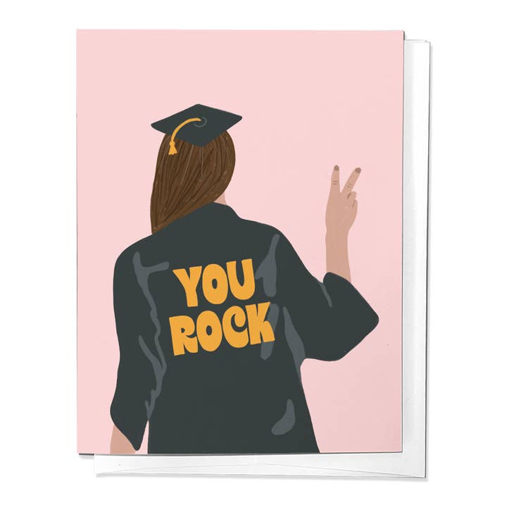 Carte de vœux You Rock pour la remise des diplômes universitaires pour la vente par Parcel Island