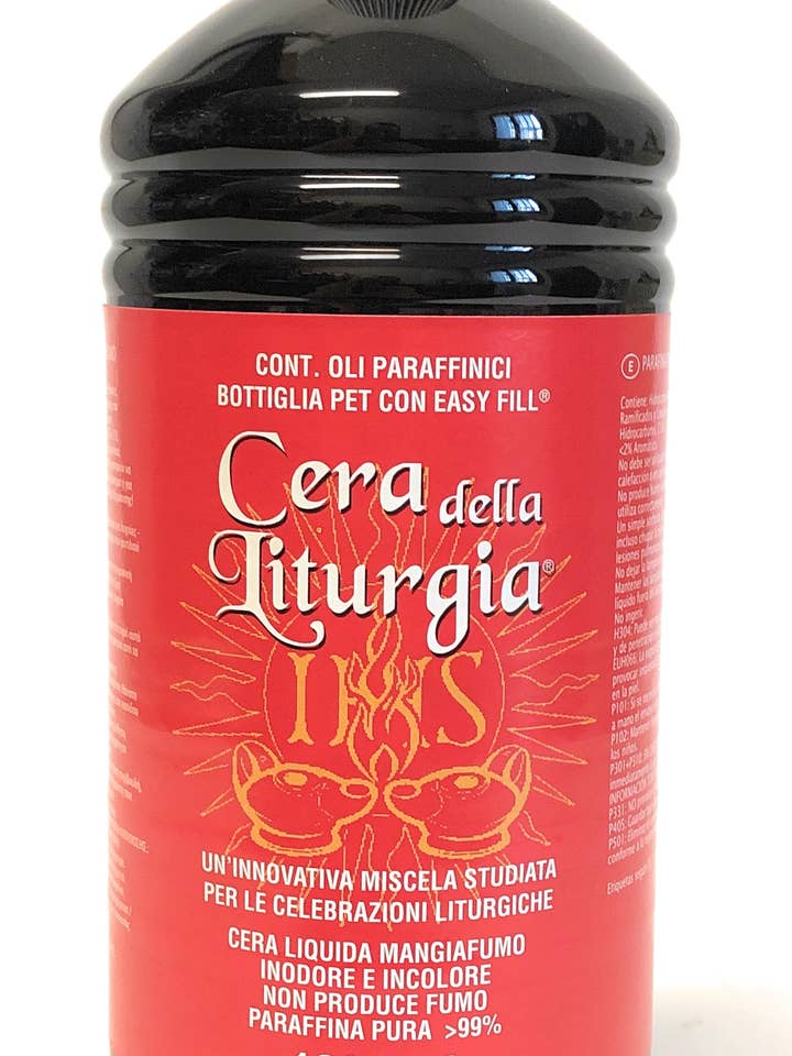 Cire liquide pour lampes en bouteille de 1 litre pour la vente par Costa Articoli Religiosi