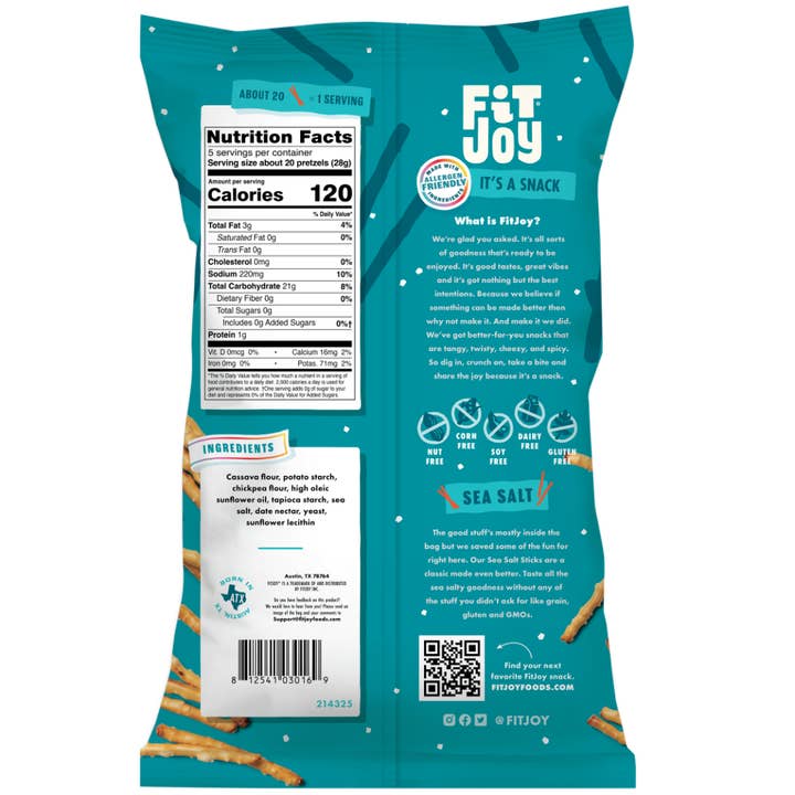 FitJoy Foods - Wholesale Pretzels - Sea Salt Pretzel Sticks1
