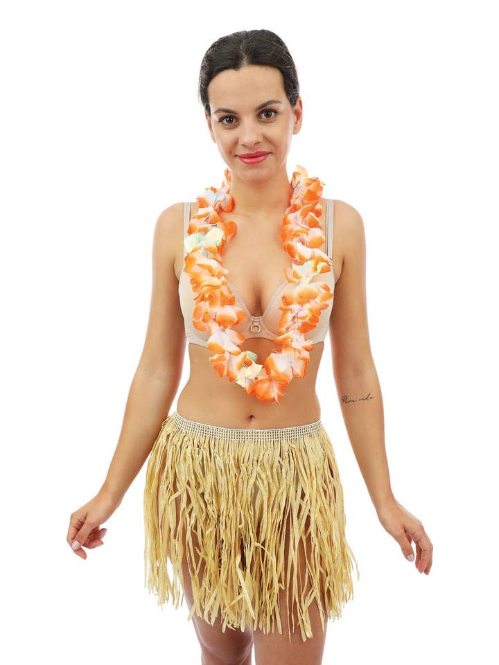 P'tit Clown - Wholesale Costume - Women's - Hawaiian Necklace - Large Flowers - Random Color1