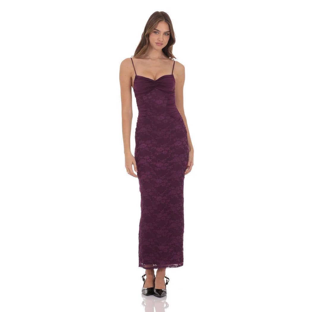 Lucy In The Sky - Wholesale Dress - Women's - Contour Maxi Dress in Purple0