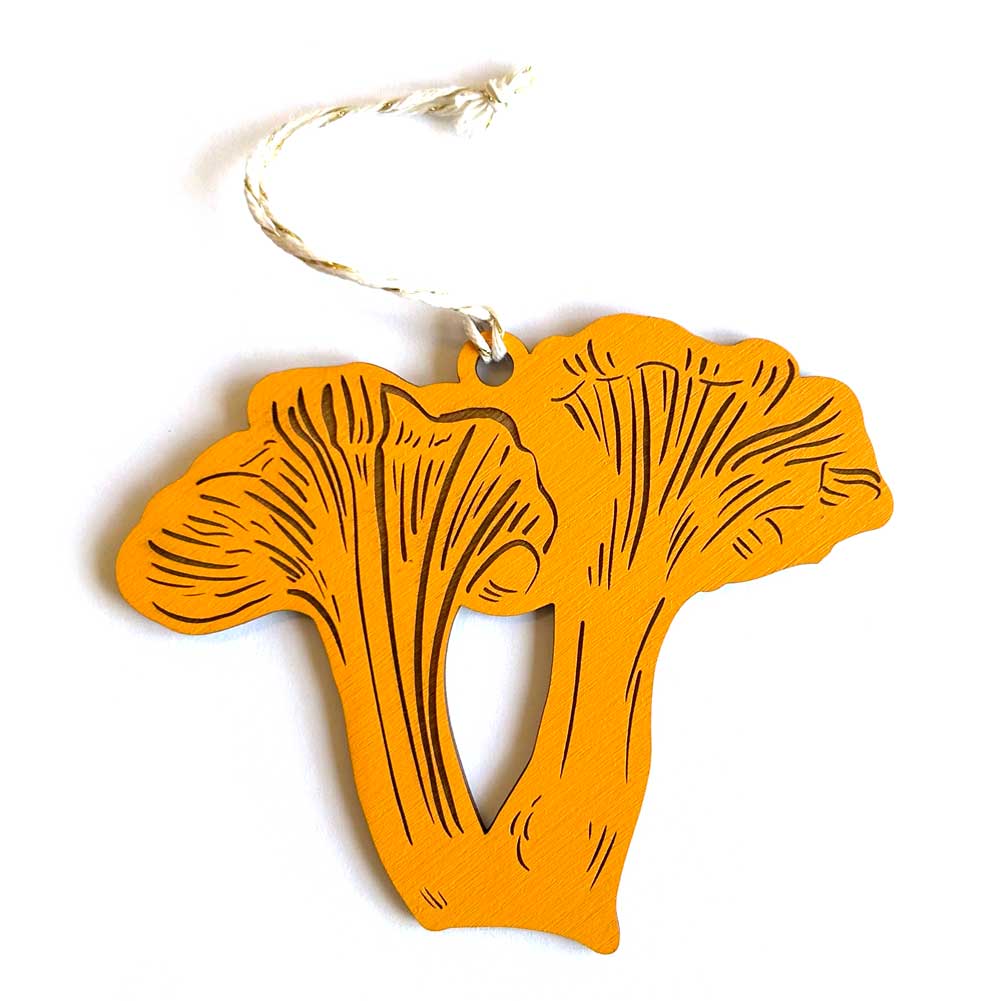 Mac and Cheese Chanterelle Mushroom Ornament for wholesale on Faire0