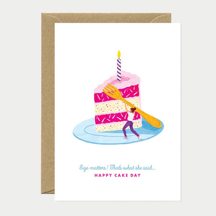 Size matters Cake - Greeting card for wholesale by ALL THE WAYS TO SAY - Europe