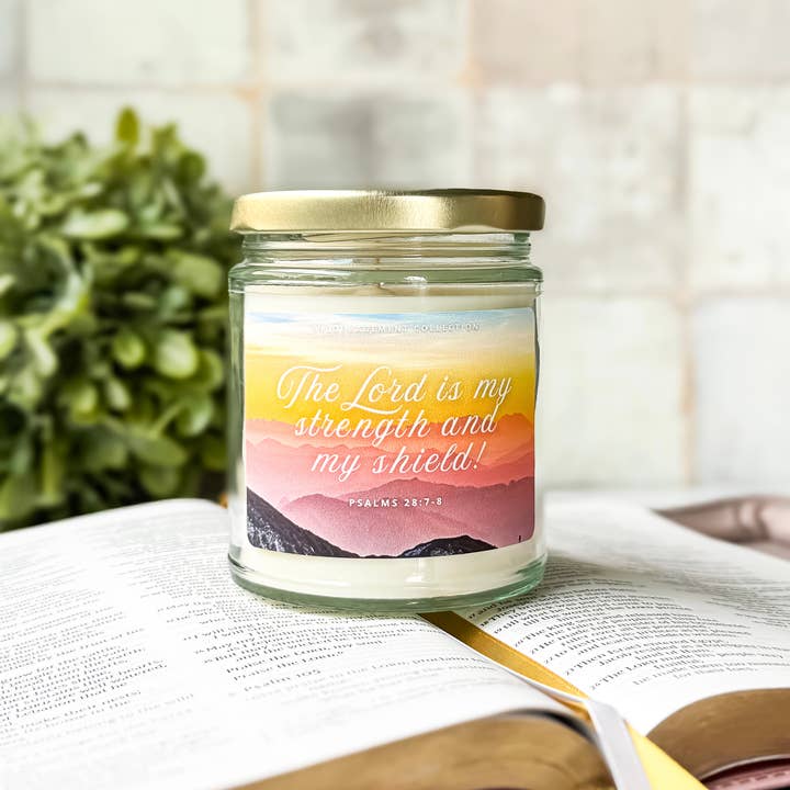 Spirit Glow Home & Body Essentials – wholesale Jar/filled candle – Psalms 28:7-8 - Bible Verse Candles - 7oz. Soy Wax 2