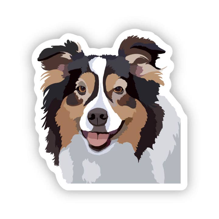 Happy Sploot Designs - Wholesale Sticker - Share Joy -- Australian Shepherd Dog Vinyl Sticker