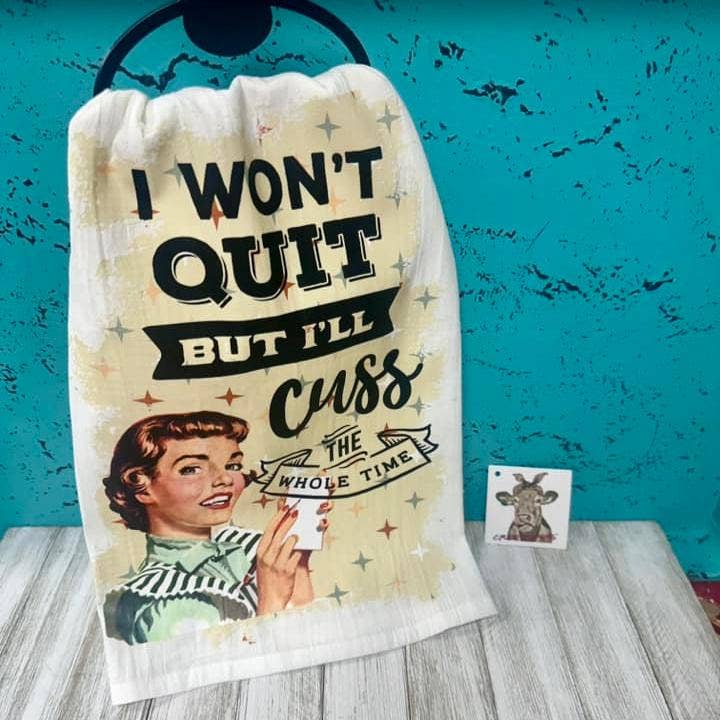 Crazy Heifers Wholesale - Wholesale Tea Towel - Snarky Housewife Kitchen Towels2