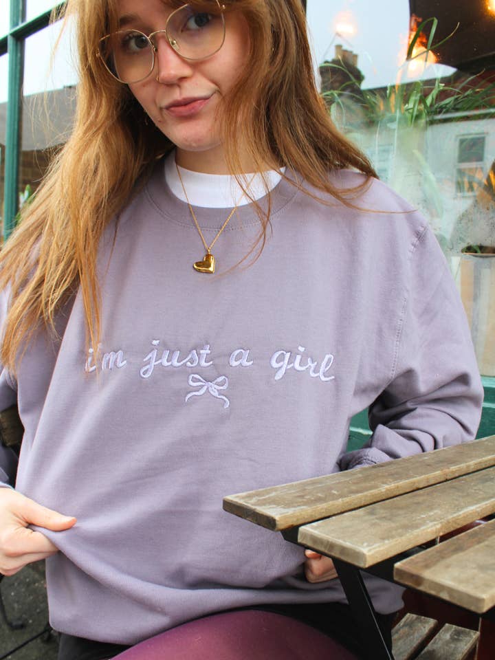 TheCliqueClothingCo - Wholesale Sweatshirt - Women's - I'm Just a Girl Sweatshirt