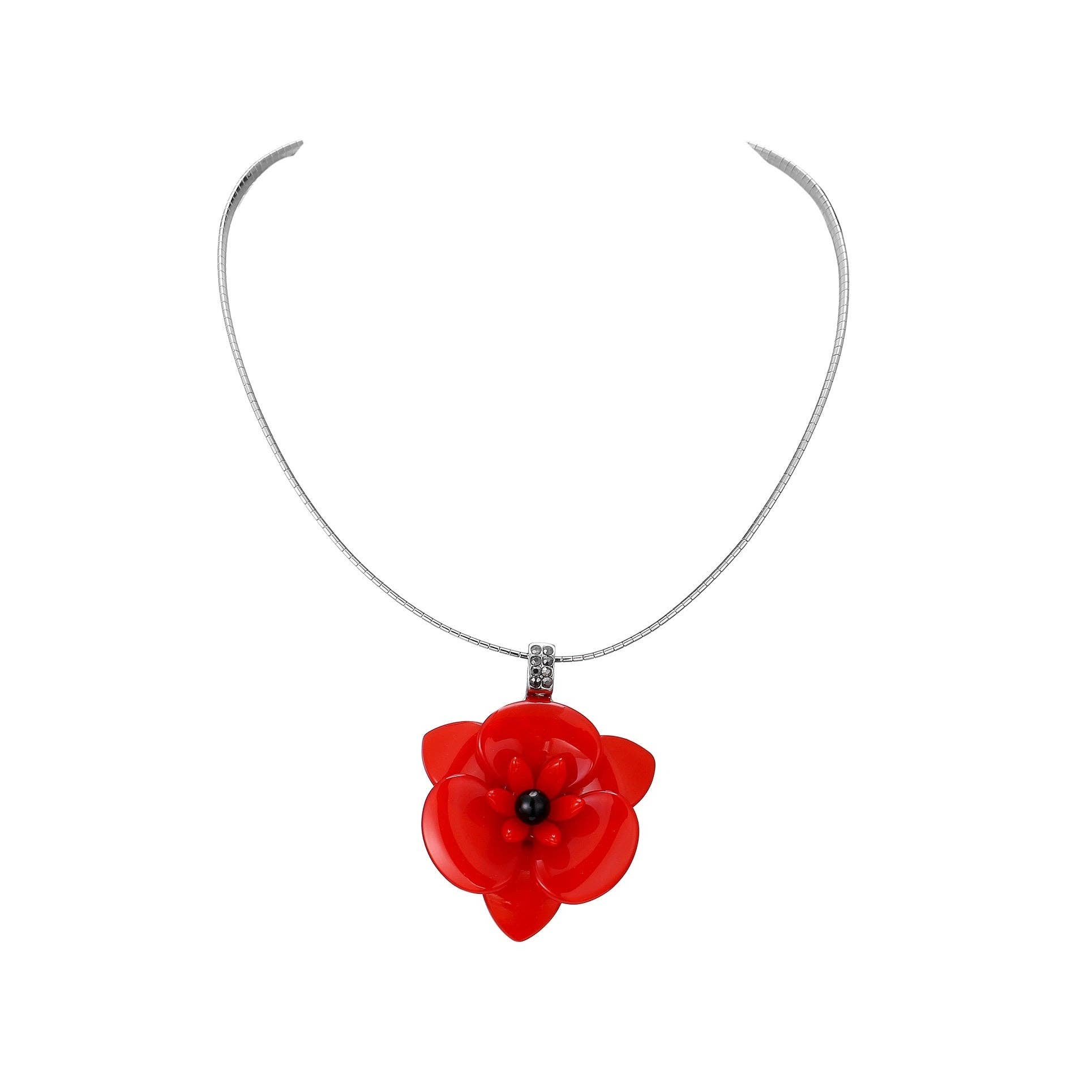 BELLE MISS - Wholesale Pendant/Charm Necklace - Lila Poppy Necklace0