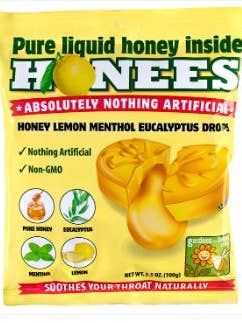 Honees Bags - Honey Lemon Liquid Cough Drops 3.5 oz for wholesale by iSweet.ca