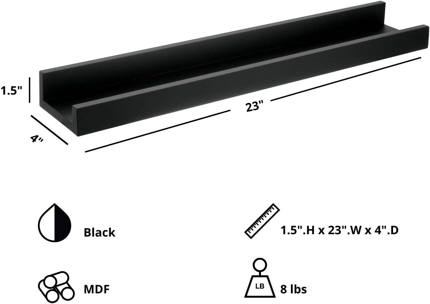 Kiera Grace - Wholesale Wall Mounted Shelf - Kiera Grace Engineered Wood Floating Edge Shelves11