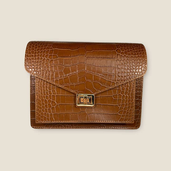Fique The Label - Wholesale Crossbodytas - Dames - BEAU BAG | BRUIN CROCO