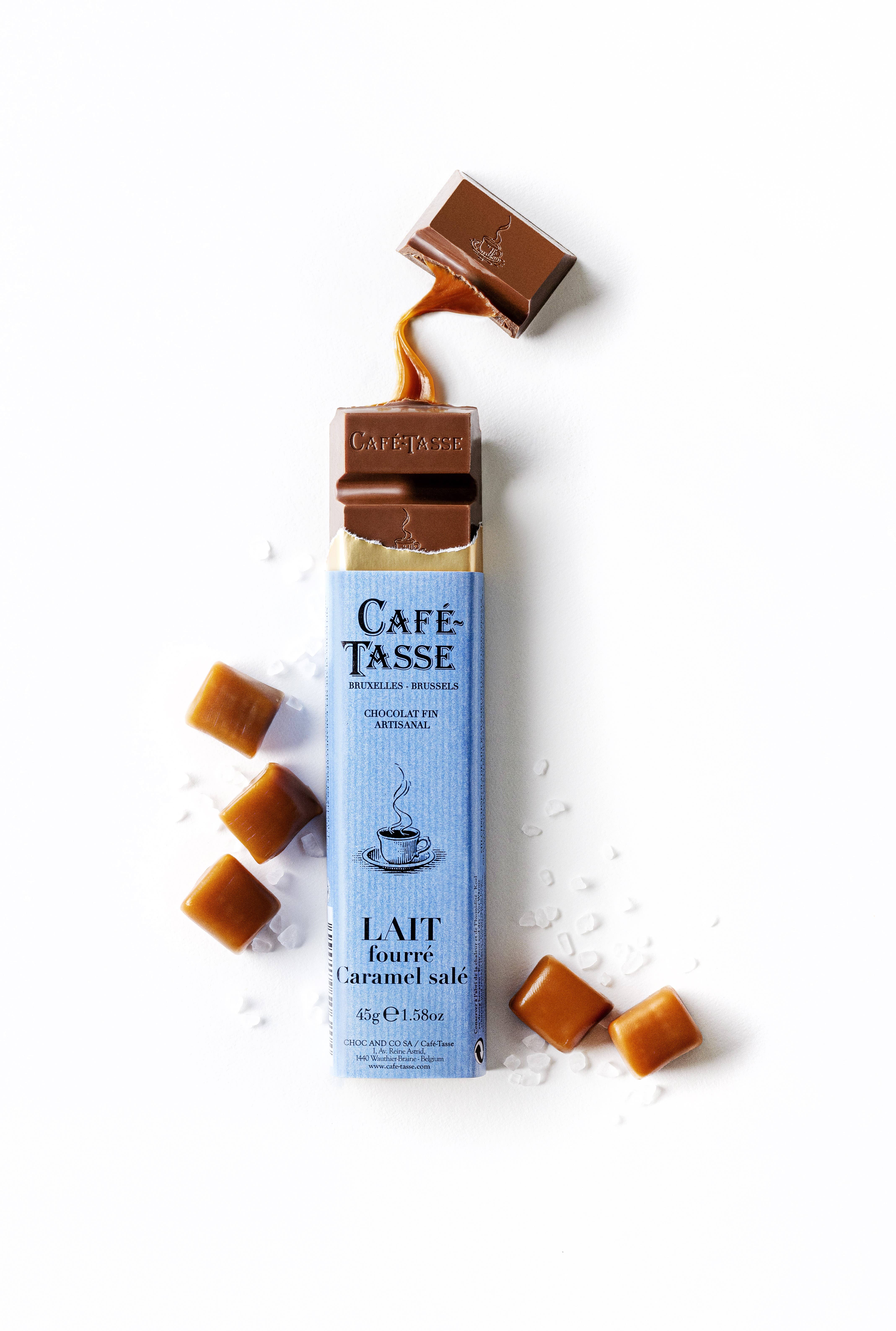 Café-Tasse - Wholesale Chocolate - Salted Caramel Milk Chocolate Bar