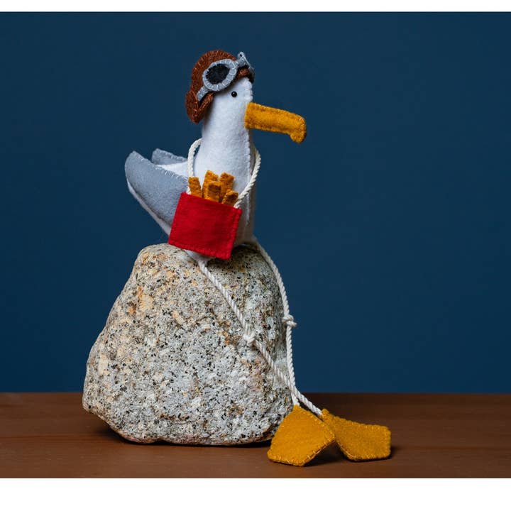 Felt Seagull Sewing Kit - Coastal or City Seagull for wholesale by Genius Premium Craft