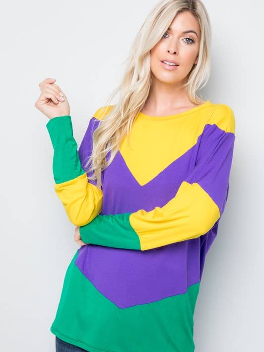 MARDI GRAS TUNIC TOP for wholesale by Pink Irene Wholesale