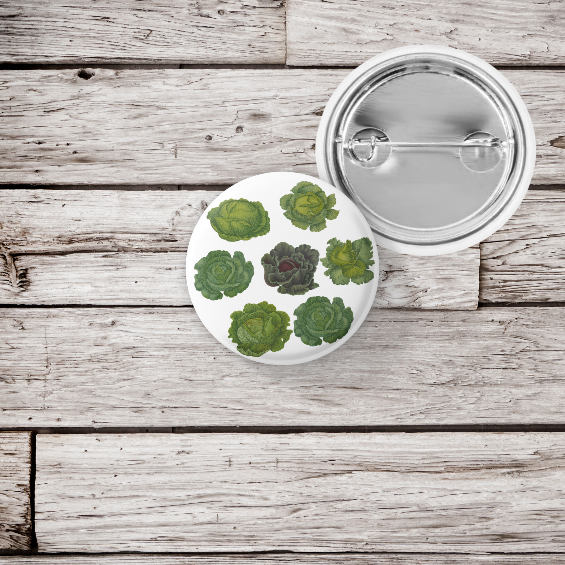 NatureCuts - Wholesale Lapel Pin/Button - Lettuce Daisy Pin, Lettuce Keychain, Lettuce Magnet3
