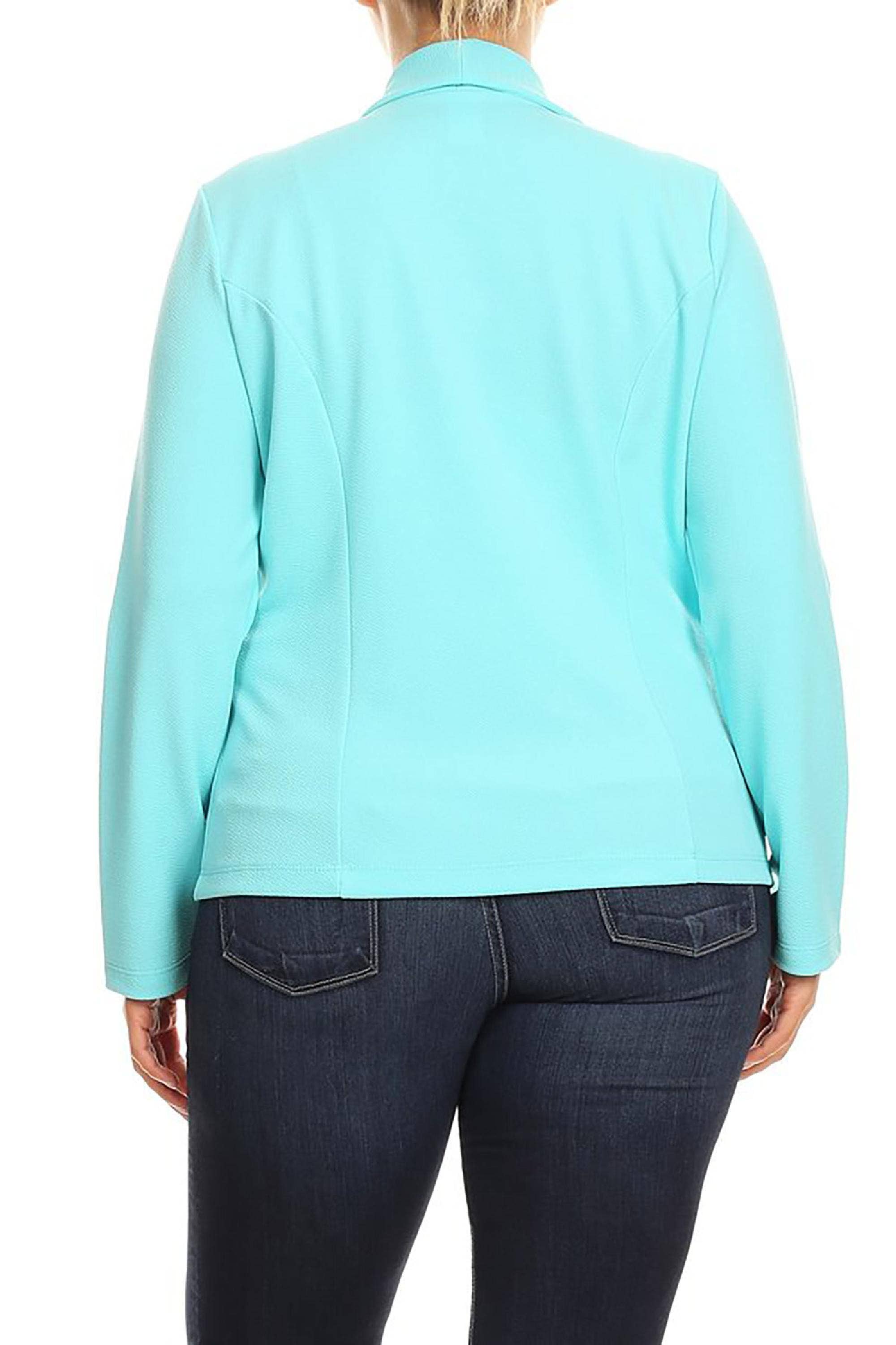 MOA COLLECTION - Wholesale Blazer - Women's - Women's Solid Casual Plus Size Trendy Blazer Jacket23