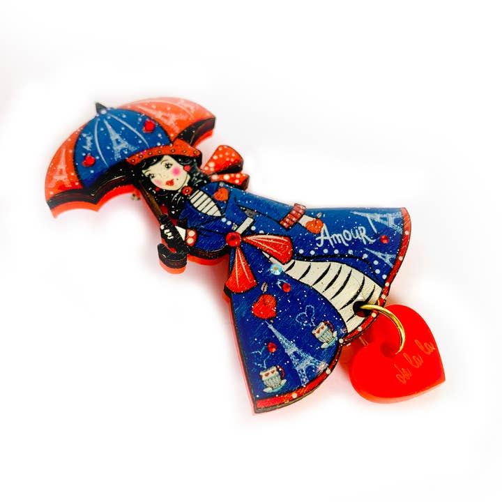 Rosie Rose Parker - Wholesale Brooch - Paris jewellery brooch acrylic brooch quirky pins cool gifts1