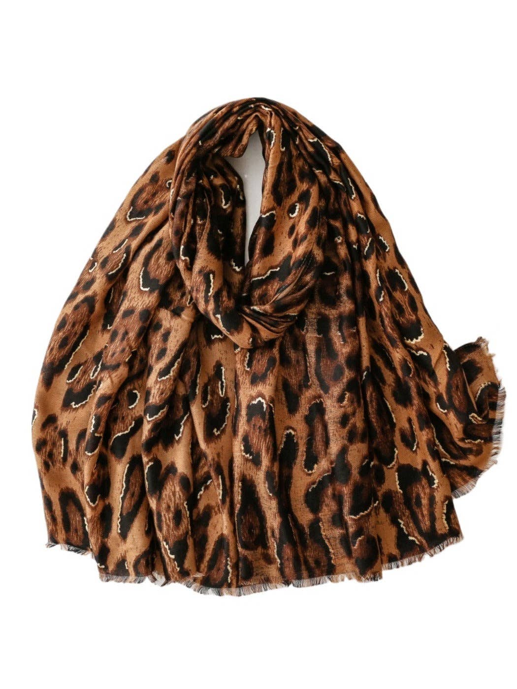 Funkyrel® Atzbranding Limited - Wholesale Scarf - Women's - Scarvii - Classic Winter Scarf with Leopard Print2