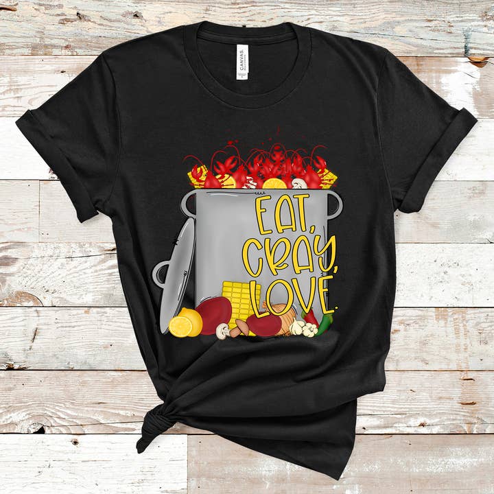 Mardi Gras mange fou aime écrevisses Tee pour la vente par Hot Mess Apparel