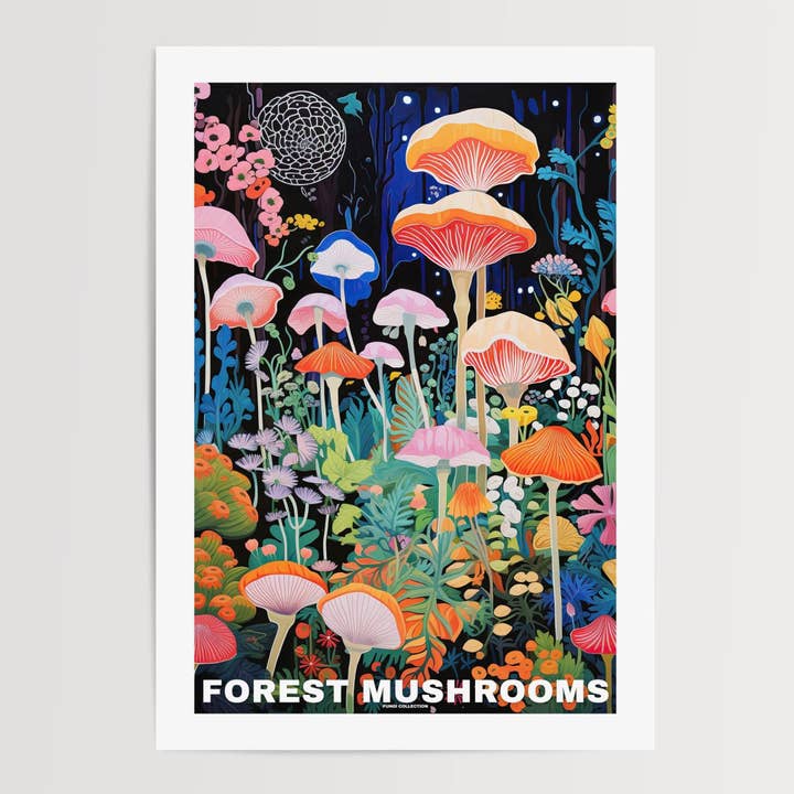 Poster Forest Mushroom pour la vente par Enchanted Sights