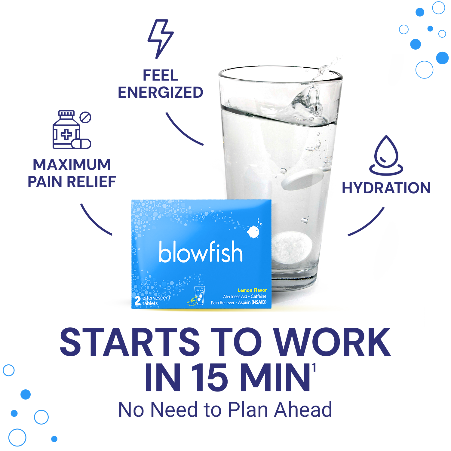 Blowfish for Hangovers – Großhandel Nahrungsergänzungsmittel/Vitamin zum Einnehmen – Partybox, (25 x 2 Tabletten-Umschläge)2