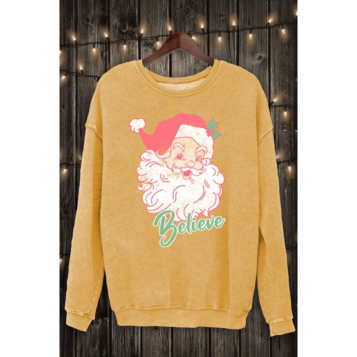 HRTandLUV - Wholesale Sweatshirt - Women's - BELIEVE SANTA MINERAL SWEATSHIRTS3
