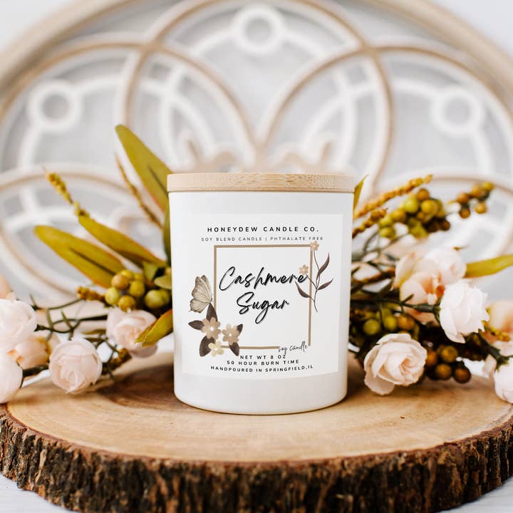 Honeydew Candle Co. - Vente Bougie en bocal - Sucre de cachemire pour bougie de 8 oz