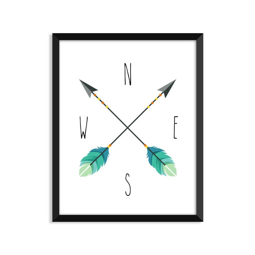 Serif - Wholesale Art Print - Compass Teal - Unframed Art Print0
