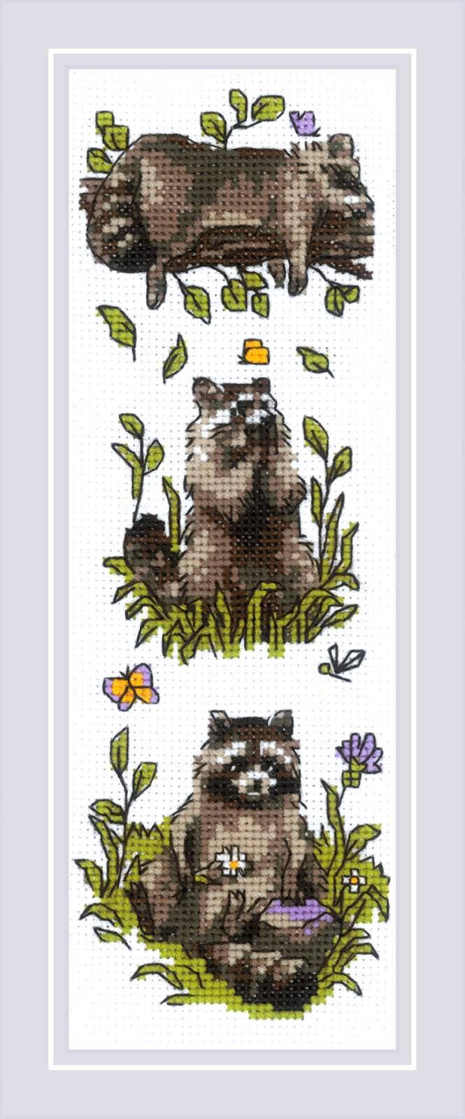RIOLIS - Wholesale Embroidery/Cross Stitch Supplies - Cross Stitch Kit From Riolis 2223 Three Raccoons0