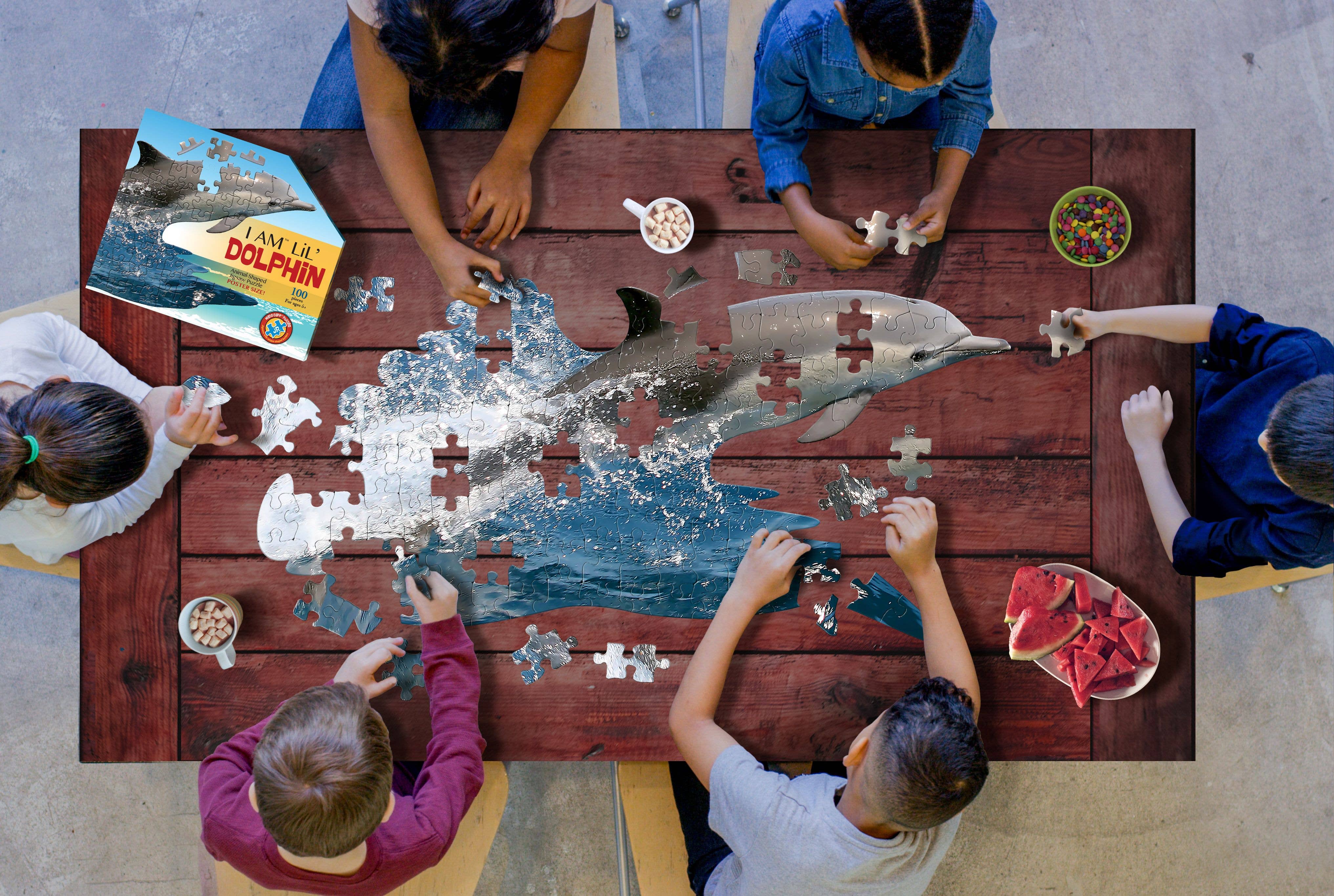 Madd Capp Games & Puzzles - Wholesale Puzzle - Kids - I AM Lil DOLPHIN 100 piece jigsaw puzzle - gift4