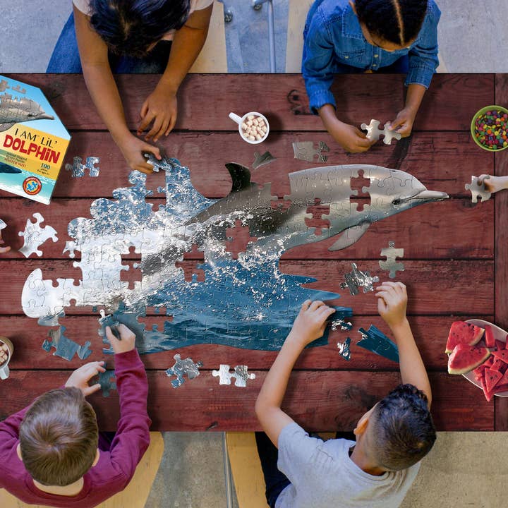 Madd Capp Games & Puzzles - Wholesale Puzzle - Kids - I AM Lil DOLPHIN 100 piece jigsaw puzzle - gift4