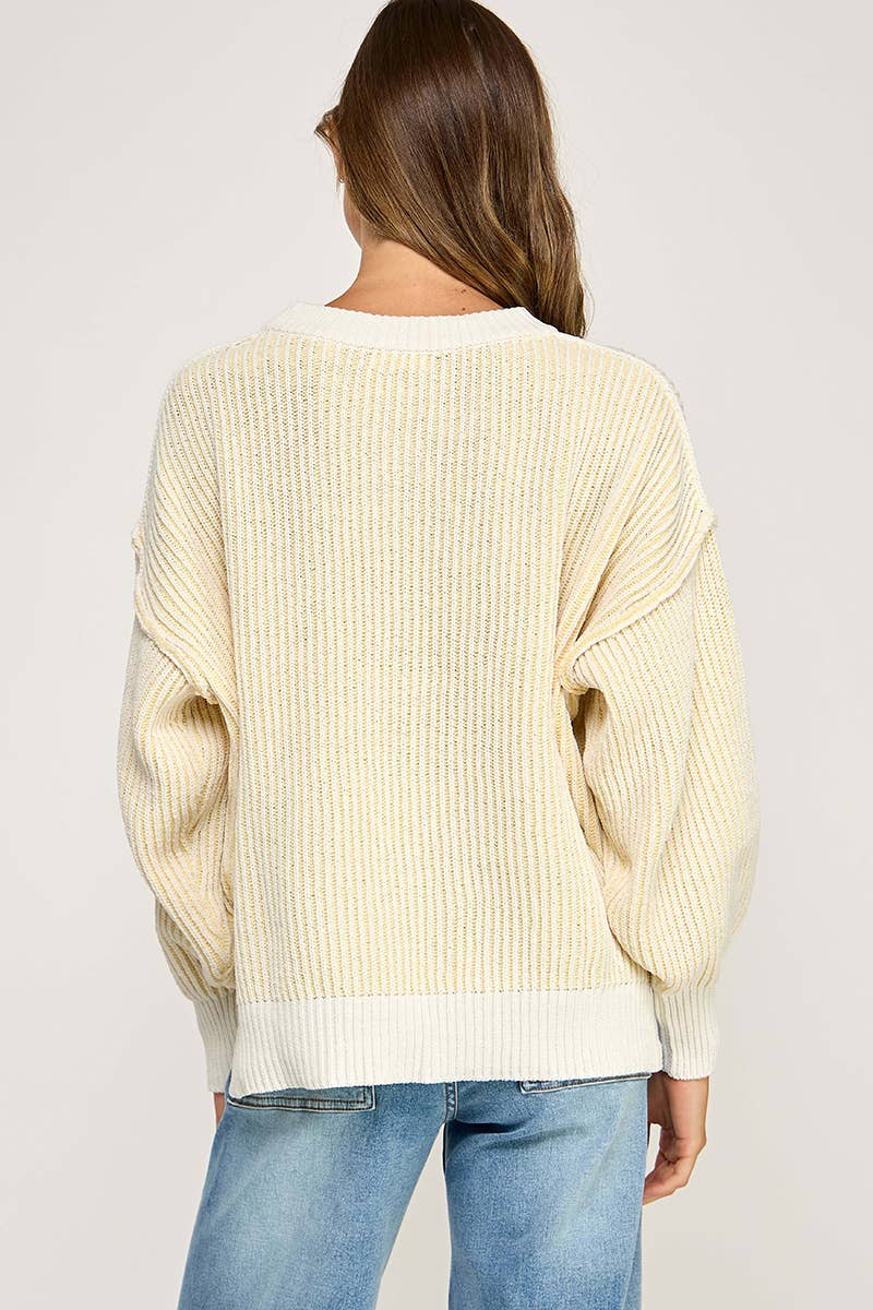 Miss Love - Wholesale Knit Sweater - Women's - Super Soft Strip Sweater29