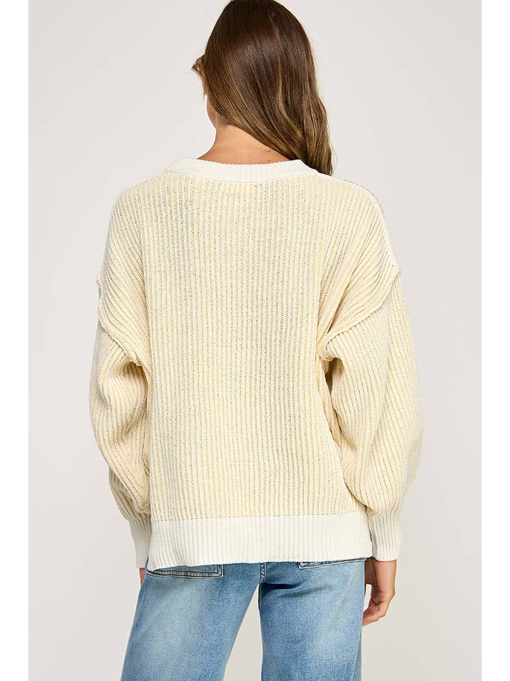 Miss Love - Wholesale Knit Sweater - Women's - Super Soft Strip Sweater29