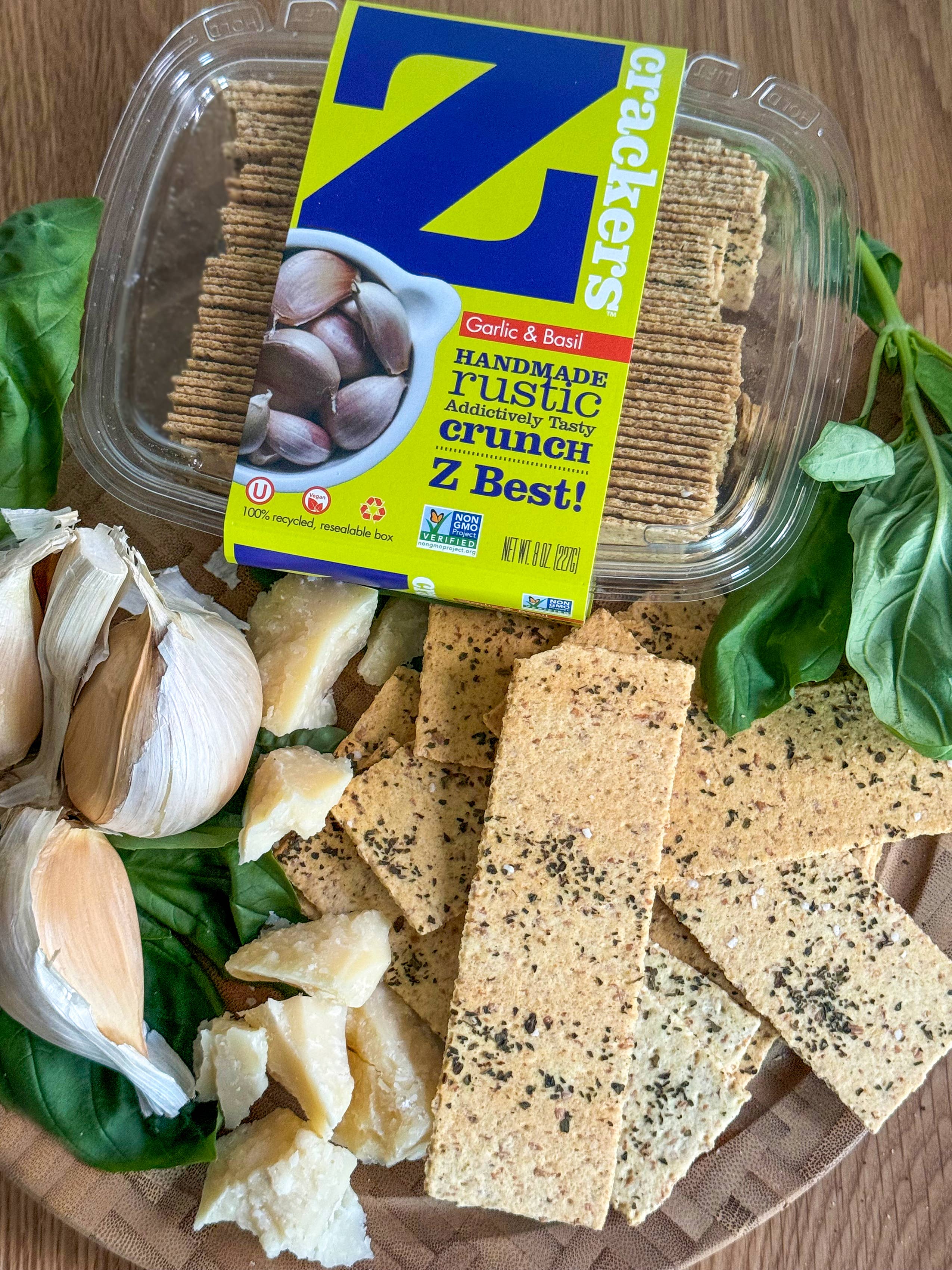 Z crackers - Wholesale Crackers - Garlic + Basil Handmade Artisan Cracker1