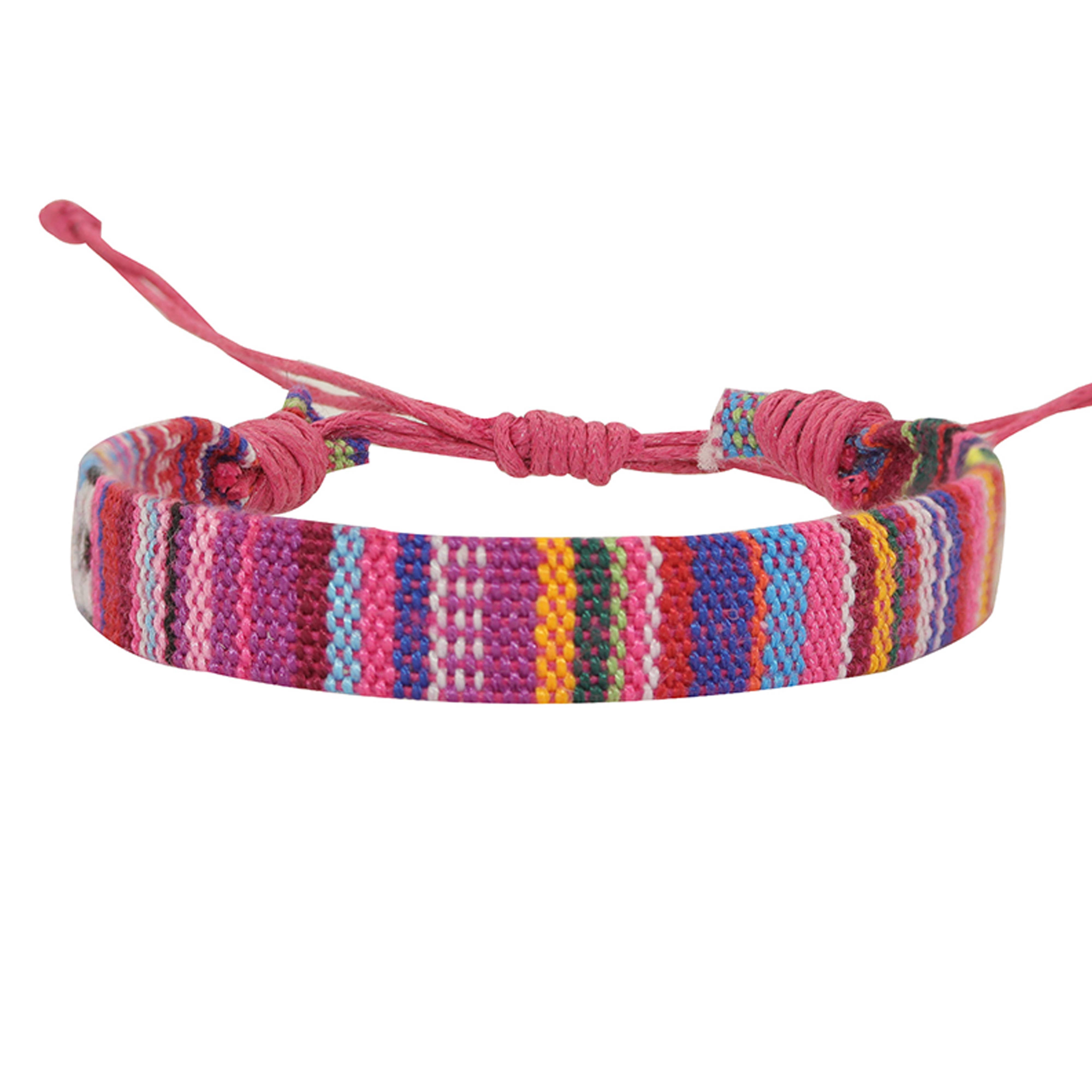 Natalia - Wholesale Woven/Braided Bracelet - Adjustable Flat Woven Boho Bracelets for Women-PC2