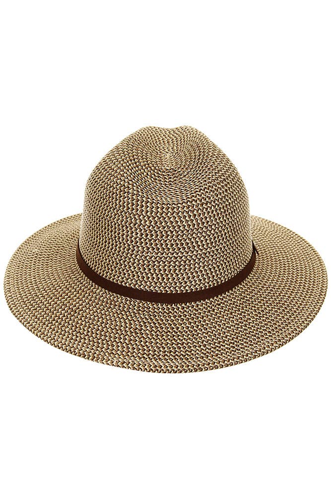 Hana - Wholesale Straw Hat - Women's - C.C Suede Band Trim Panama Sun Hat9