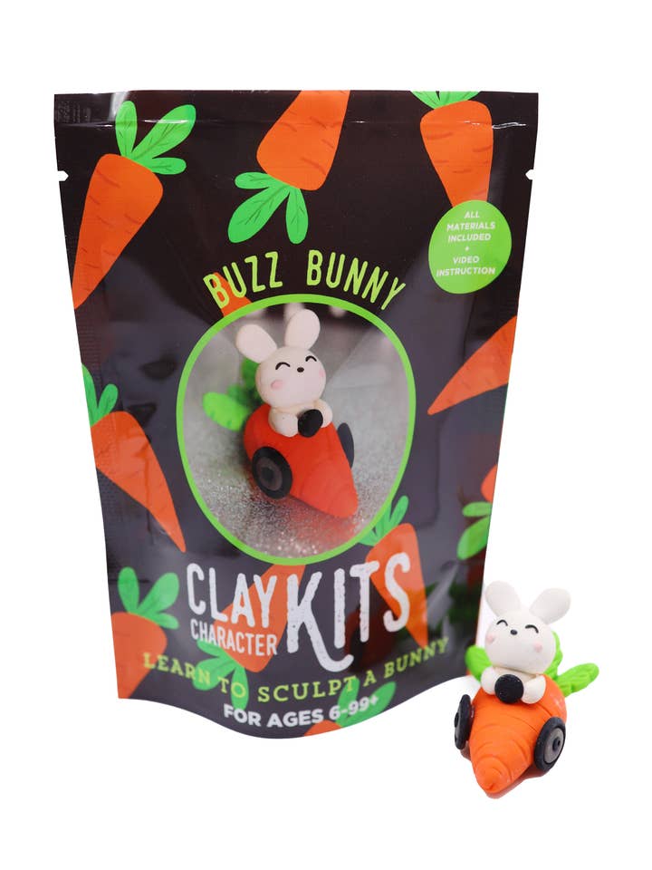Buzz the Bunny DIY Polymer Clay Kit | Arts & Craft Kit for wholesale by The Make Station | DIY Clay Kits