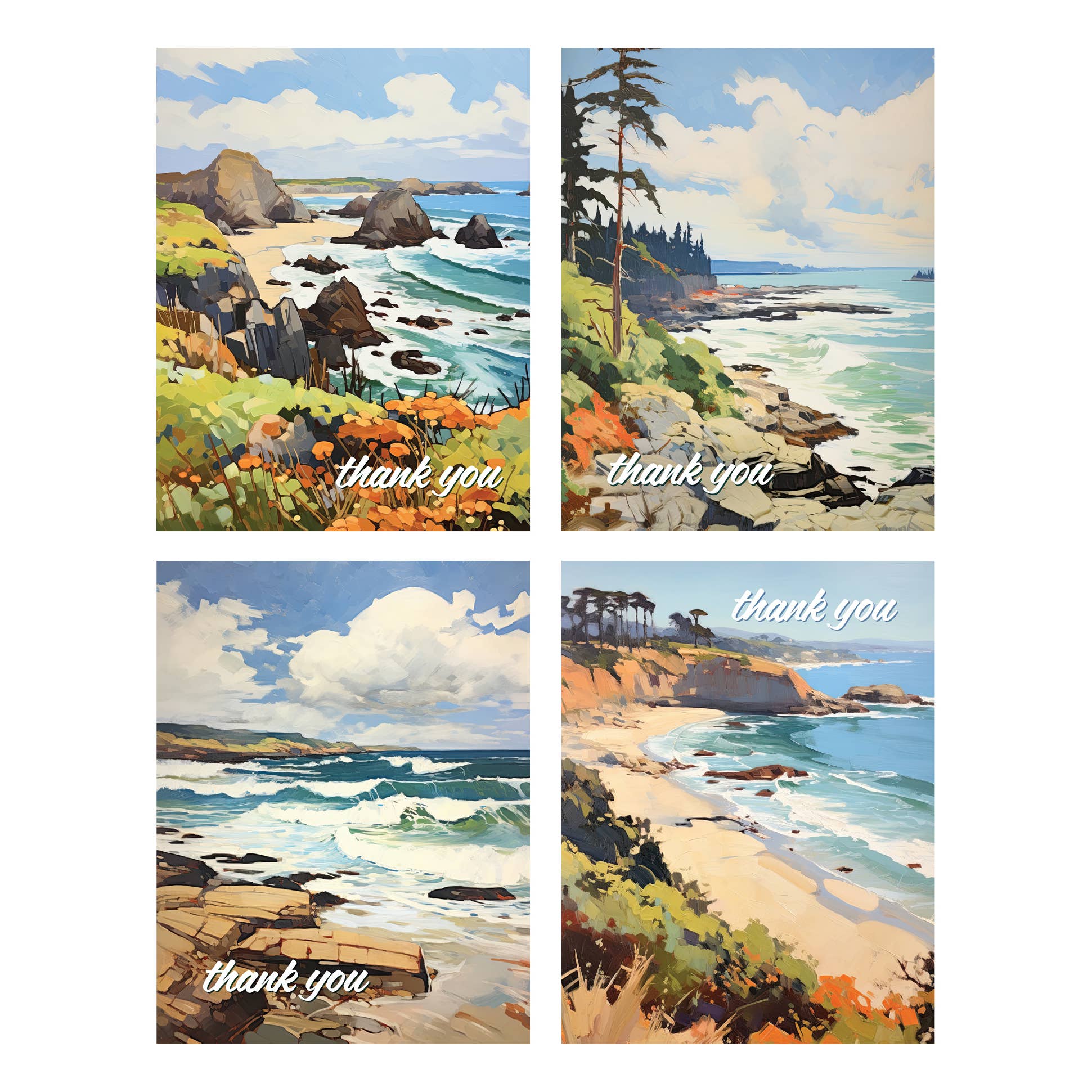 Waterknot – wholesale Stationery/notecard set – Coastal Beauty Thank You Box Set1