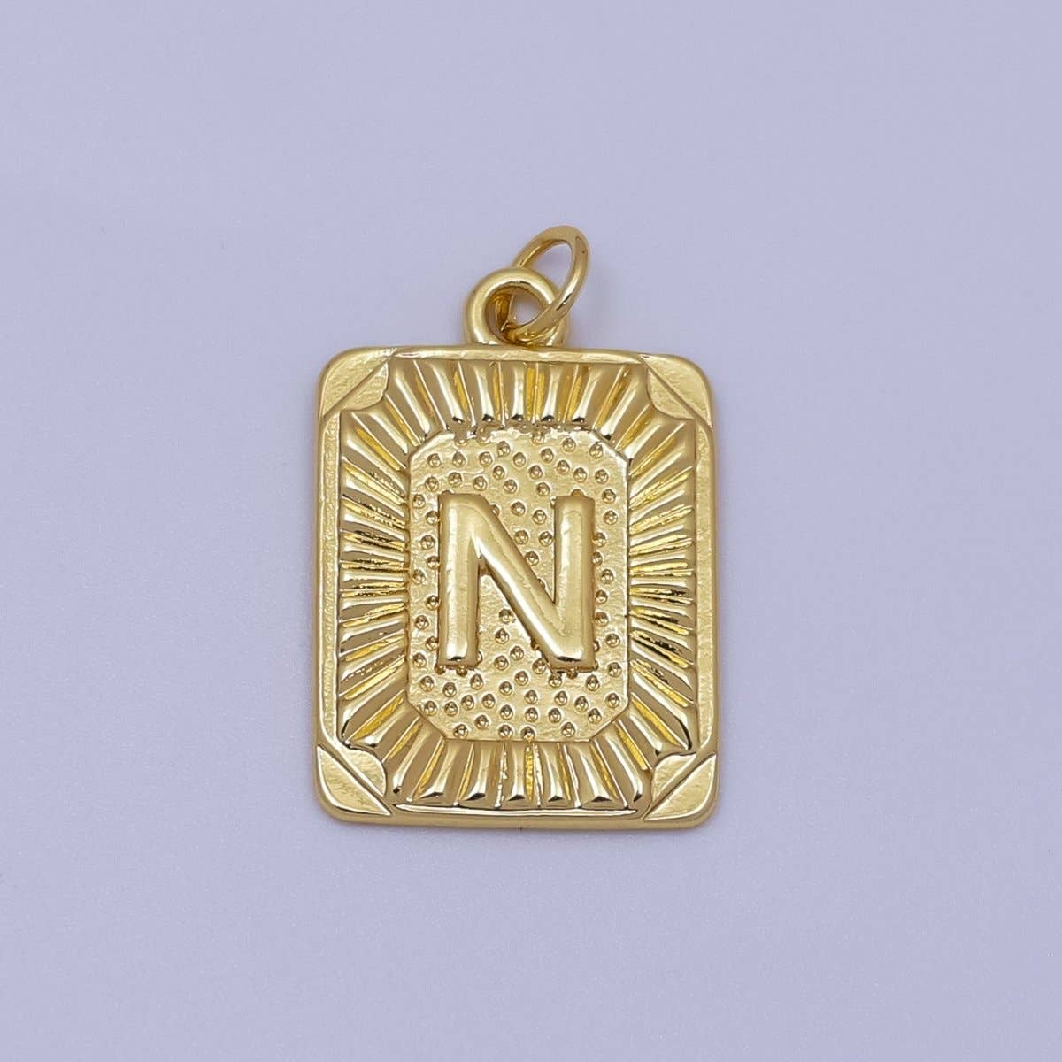 Aim Eternal - Wholesale Individual Charm/Pendant - 24k Gold Filled Initial Tag Letter Charm A - Z Alphabet Letter Tile Charm Pendant Personalized Charm for Designer Inspired Necklace Jewelry Making A716~A72813