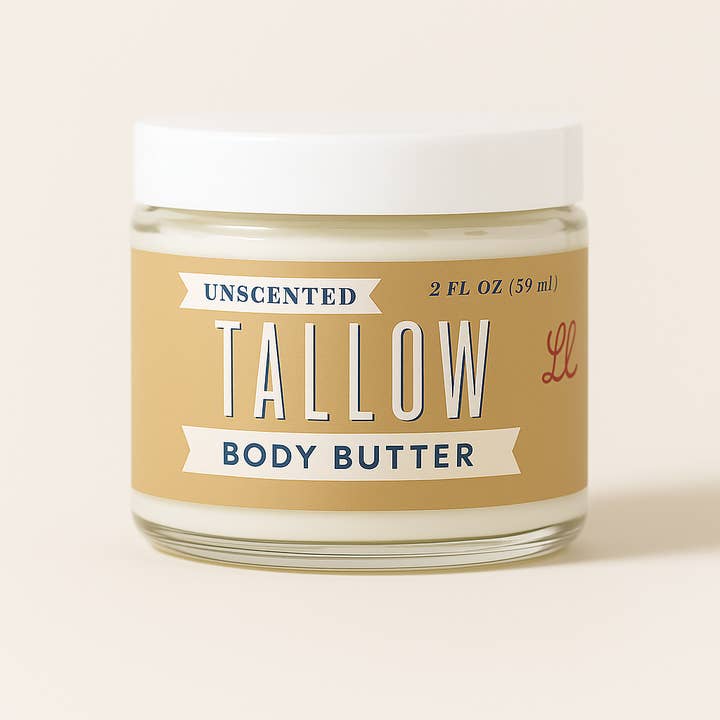 May's Market @ TLM - Wholesale Body Balm/Butter - Original Tallow Body Butter – Unscented Grass-Fed Beef Tallow Moisturizer | Lady May